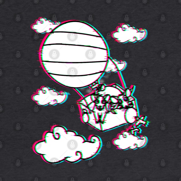 Hot Air Balloon Rats (Glitched Version) by Rad Rat Studios